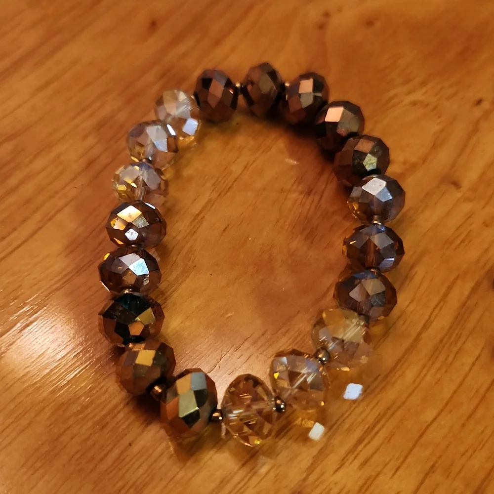 Bronze/Gold Stretchy Bracelet, GUC